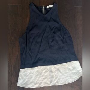 A.L.C. Navy and White Sleeveless Top